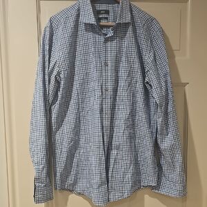 Boss Blue and White Checkered Men's Shirt